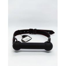 Кляп косточка для рта БДСМ черного цвета DS Fetish Mouth silicone gag black