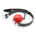 Кляп у рот БДСМ червоно чорного кольору DS Fetish Locking ball gags plastic black red розмір M