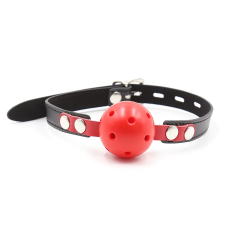 Кляп в рот БДСМ красно черного цвета DS Fetish Locking ball gags plastic black red размер M 