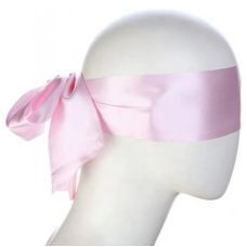 Повязка на глаза БДСМ глянцевая розового цвета DS Fetish