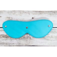 Маска на глаза БДСМ с заклепками БДСМ голубого цвета DS Fetish Blindfold