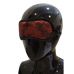 Маска на глаза БДСМ черного цвета с красной вышивкой DS Fetish