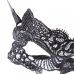 Маска на глаза БДСМ на завязках ажурная сетка кожа черная DS Fetish