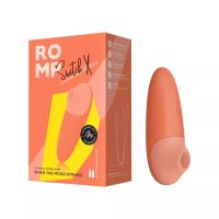 Вакуумный стимулятор клитора силиконовый оранжевый Romp Switch X