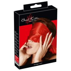 Лента маска на глаза БДСМ красного цвета Bad Kitty