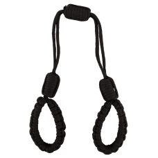 Наручники БДСМ із бавовни чорного кольору Foxshow Bad Kitty