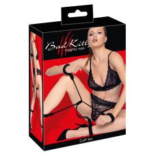 Крестовина для фиксации БДСМ рук и ног черного цвета Bad Kitty