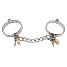 Наручники разборные БДСМ с замками металлические серебристого цвета DS Fetish