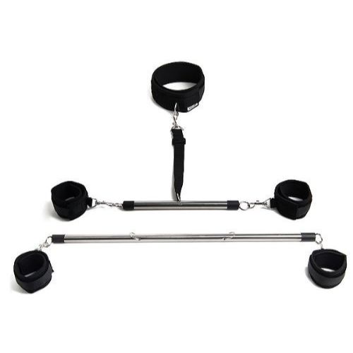 Розпірка на руки та ноги для фіксації тіла металева чорна Roomfun Love Bondage Kit