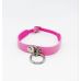 Нашийник БДСМ штучна шкіра рожевого кольору DS Fetish