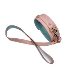 Нашийник з повідцем БДСМ рожевого кольору DS Fetish Collar with leash pink