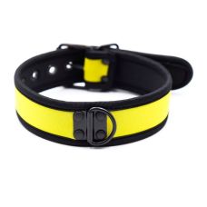 Ошейник БДСМ из неопрена желтого цвета DS Fetish Collar neoprene yellow