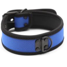 Ошейник БДСМ из неопрена синего цвета DS Fetish Collar neoprene blue