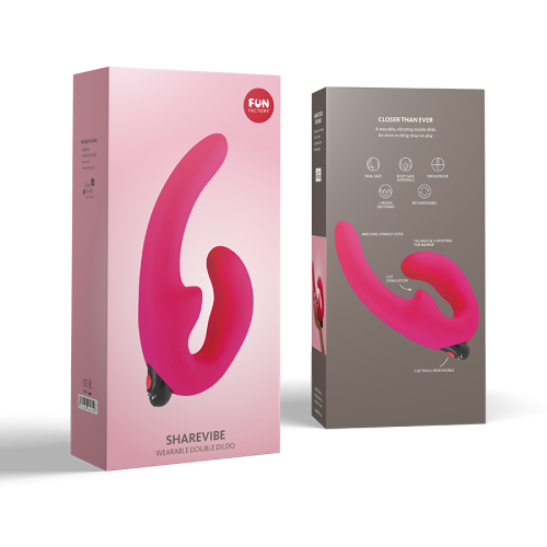 Безременной страпон з вібрацією Sharevibe Fun Factory рожевий