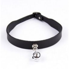 Ошейник БДСМ с колокольчиком черного цвета DS Fetish Collar black with bell