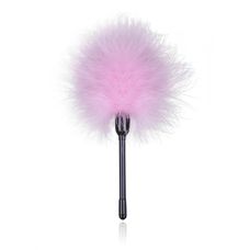 Щекоталка БДСМ на короткой ручке розовая DS Fetish длина 200 мм