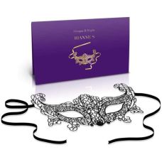 Маска на очі ажурна вечірня з гіпюру чорна Rianne S Mask II Brigitte