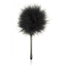 Щекоталка БДСМ на короткой ручке черная DS Fetish длина 200 мм