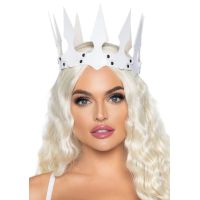 Жіноча корона з гострими зубцями для рольових ігр білого кольору Leg Avenue 