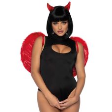 Крила з пір'я для рольових ігор марабу червоного кольору Leg Avenue