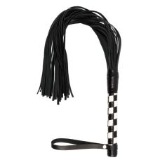Батіг-флогер Premium Leather Flogger Black & White