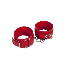 Красные оковы для рук или ног БДСМ Leather Dominant Leg Cuffs