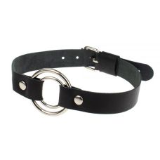 Нашийник для людей sLash Double Target шкіряний чорний