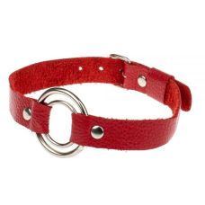 Нашийник для людини sLash Double Target Шкіряний червоний