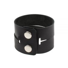 Браслеты-оковы для рук кожаные sLash Miracles черные