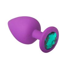 Анальна пробка Purple Silicone Emerald M