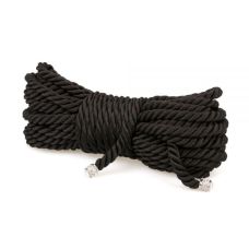 Веревка для бондажа (шибари) черная Premium Silky длина 10 метров