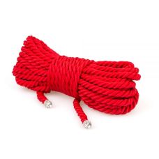 Веревка для шибари длина 10 метров красная Premium Silky sLash