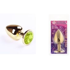 Анальная пробка металлическая sLash Gold Beryl размер L