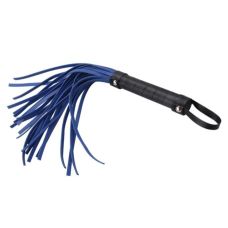 Флоггер плеть с гладкими хвостиками sLash BDSM-NEW PU Whip синяя