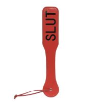 Шлепалка с надписью SLUT БДСМ красного цвета DS Fetish длина 315 мм