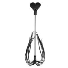 Двостороння шльопалка стек БДСМ чорного кольору DS Fetish