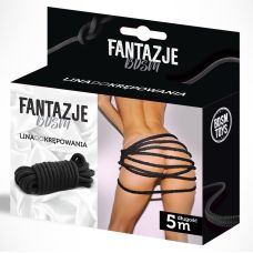 Веревка для связывания БДСМ черного цвета Grammi Fantazje Lina 