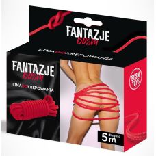 Веревка для связывания БДСМ красного цвета Grammi Fantazje Lina 