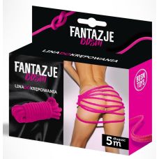 Веревка для связывания БДСМ розового цвета Grammi Fantazje Lina 