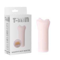 Реалистичный ротик-мастурбатор белого цвета CHISA T-skiN - Maddy's Hot Mouth