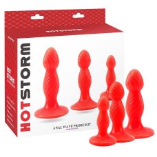 Набір анальних пробок червоні Chisa Anal Wave Probe Kit