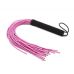 Флоггер БДСМ из плотных сплетенных веревок черно розового цвета DS Fetish Rope flogger black pink