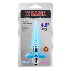 Анальный плаг с вибрацией Chisa Nicole's Vibra Plug голубой