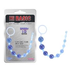 Анальні кульки синього кольору CHISA HI BASIC - SASSY Anal Beads