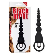 Силіконовий анальний ланцюжок з вібрацією Chica Black Mont-Elite Power Beads