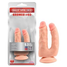 Двойной анально-вагинальный фаллоимитатор на присоске реалистичный CHISA Bromeo 03