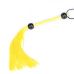 Мини плетка с пластиковой ручкой БДСМ силиконовый желтого цвета DS Fetish