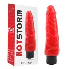 Вібратор реалістик вагінальний червоний CHISA Devilish X2