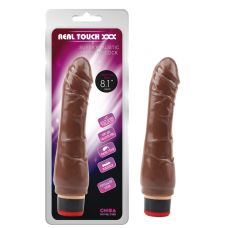 Реалістичний рельєфний вібратор коричневий CHISA Real Touch XXX  Vibe Cock