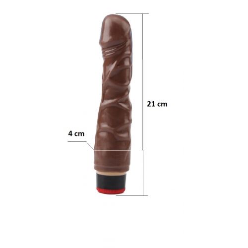 Вибратор реалистик вагинальный коричневый CHISA 8